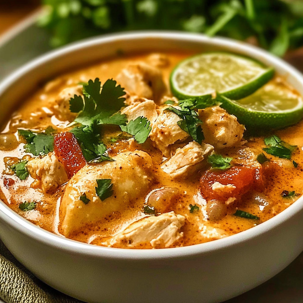 Recipe preparation for Cajun White Chicken Chili