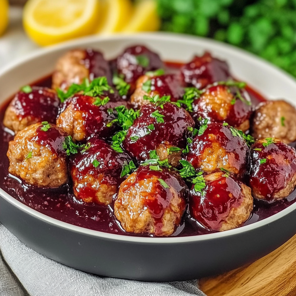 Recipe preparation for Quick Cranberry Meatballs