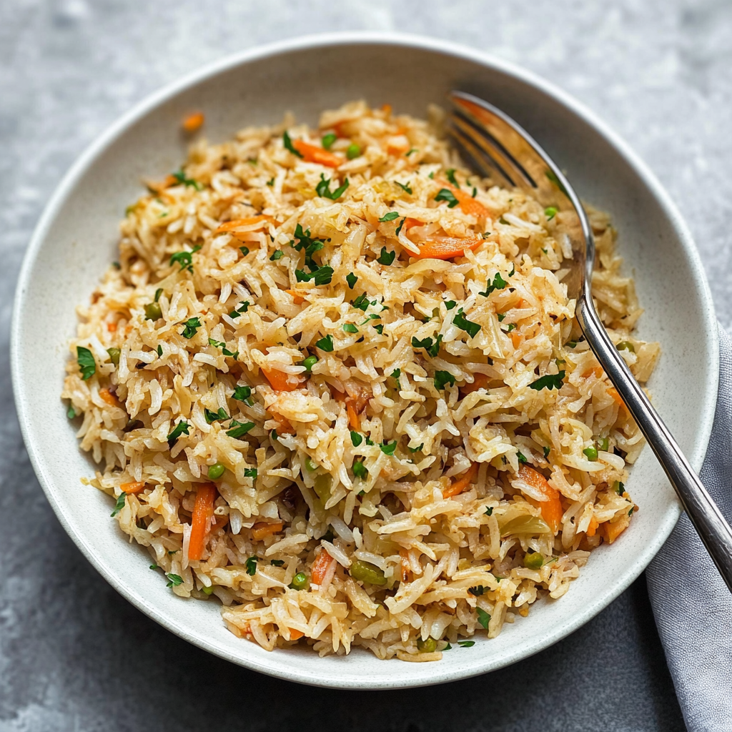 Recipe preparation for Homemade Rice Pilaf