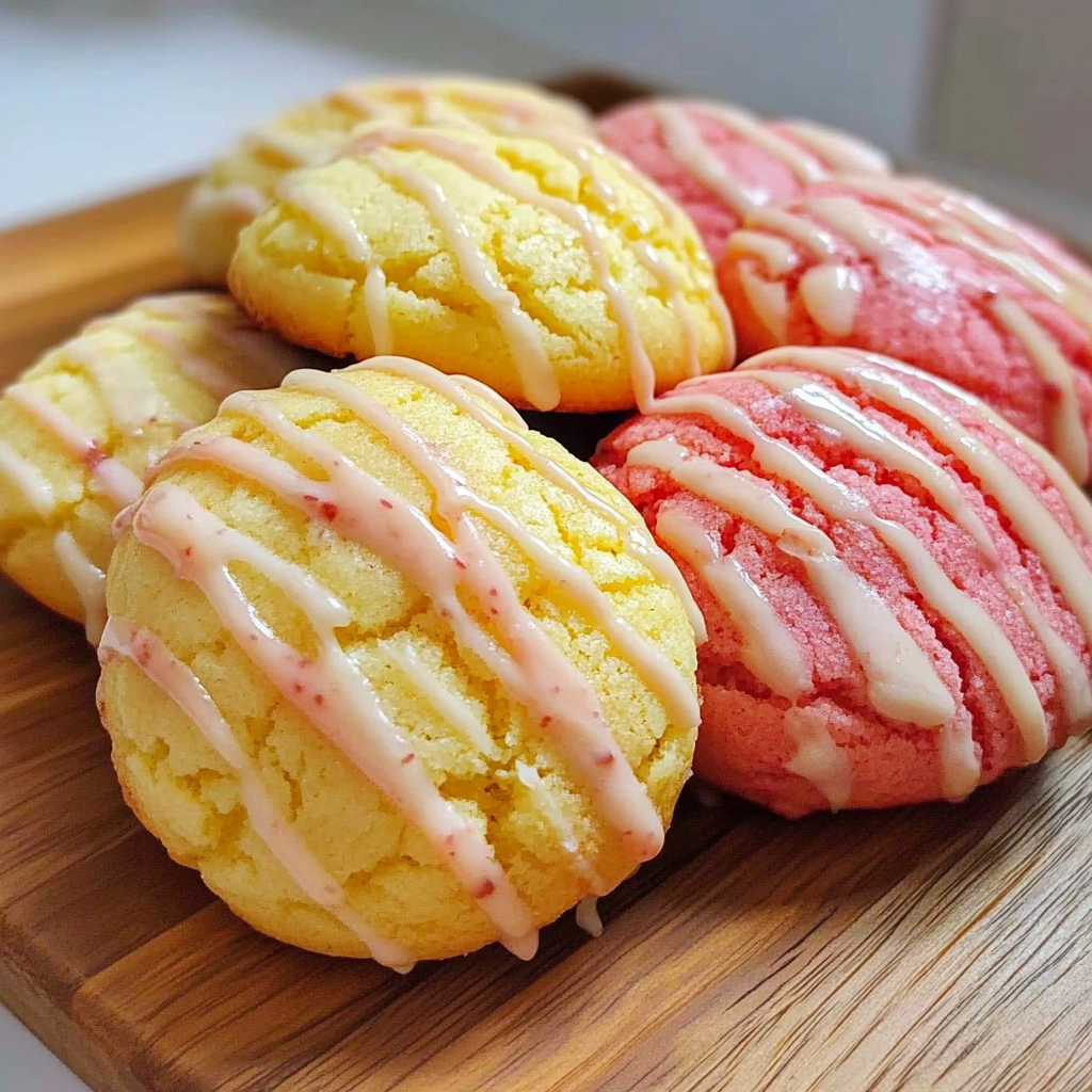 Recipe preparation for Lemon Strawberry Pound Cookies