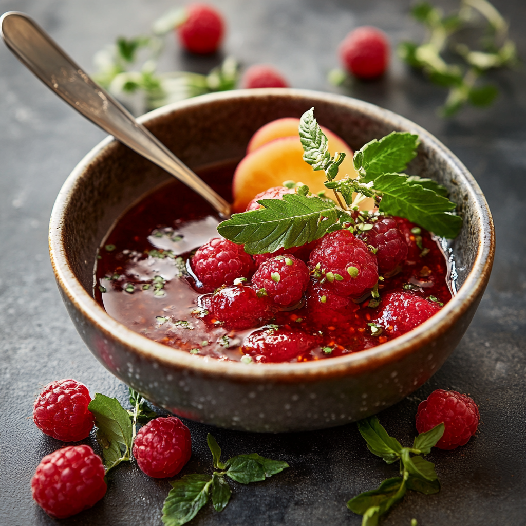 Recipe preparation for Raspberry Vinaigrette Recipe