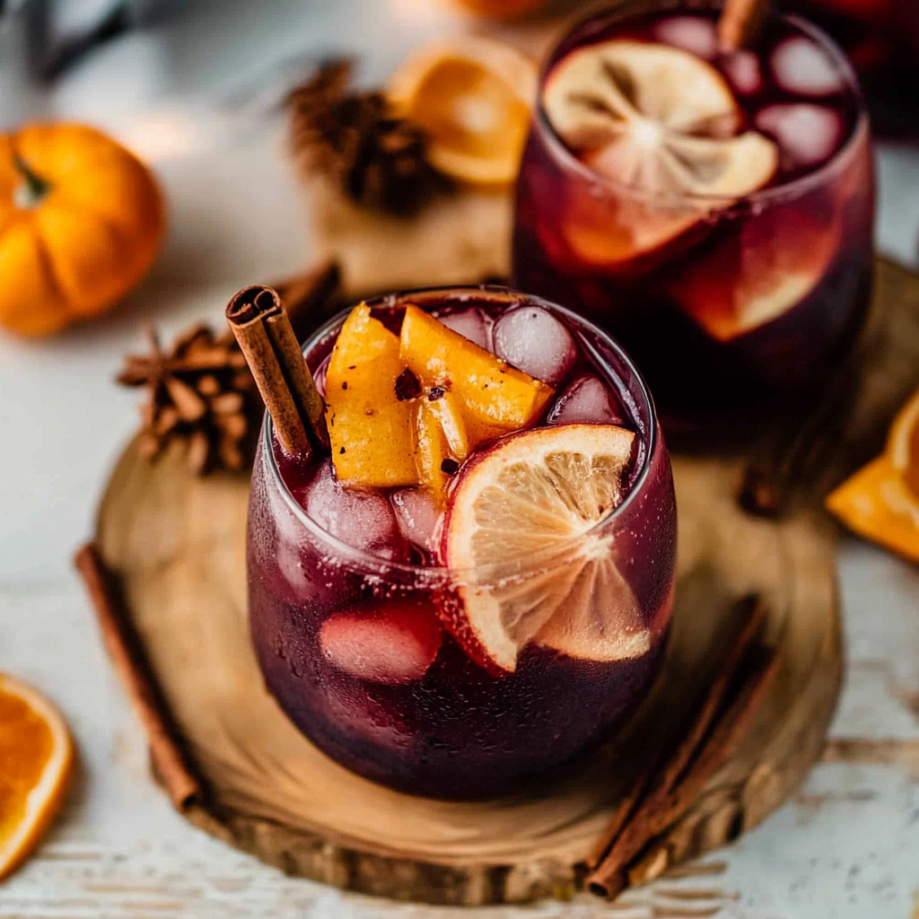 Recipe preparation for Thanksgiving Sangria