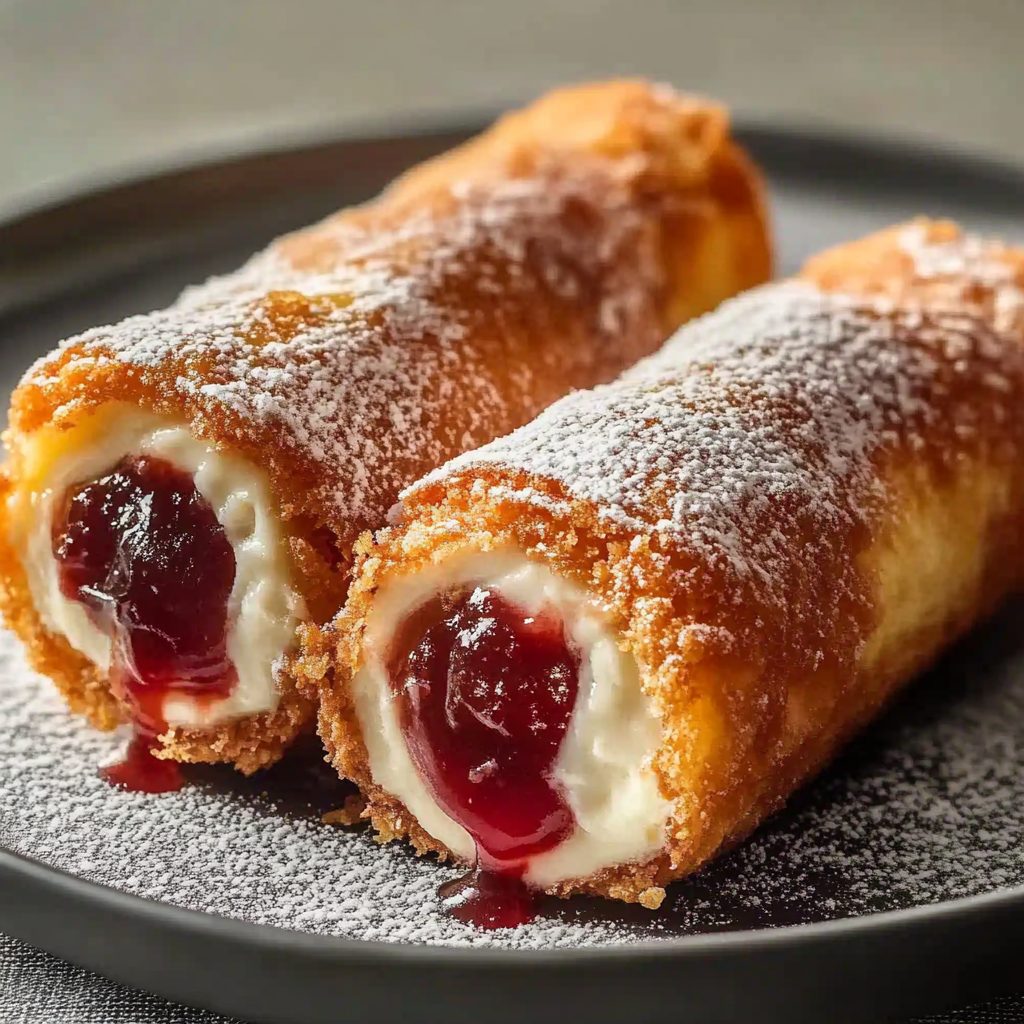 Recipe preparation for Crispy Cheesecake Roll-Ups