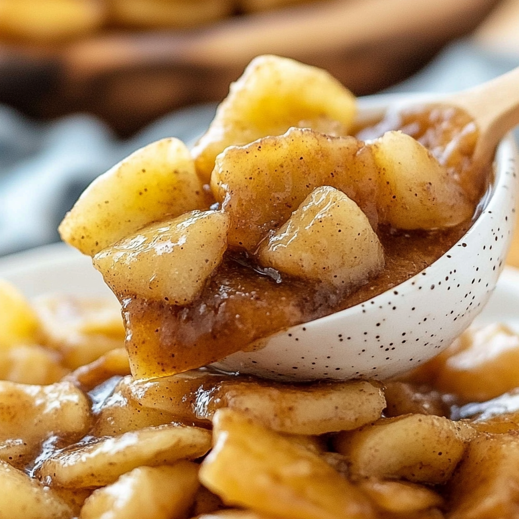 Recipe preparation for Apple Pie Dip Cinnamon Chips