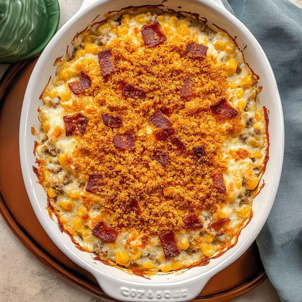 Recipe preparation for loaded corn casserole