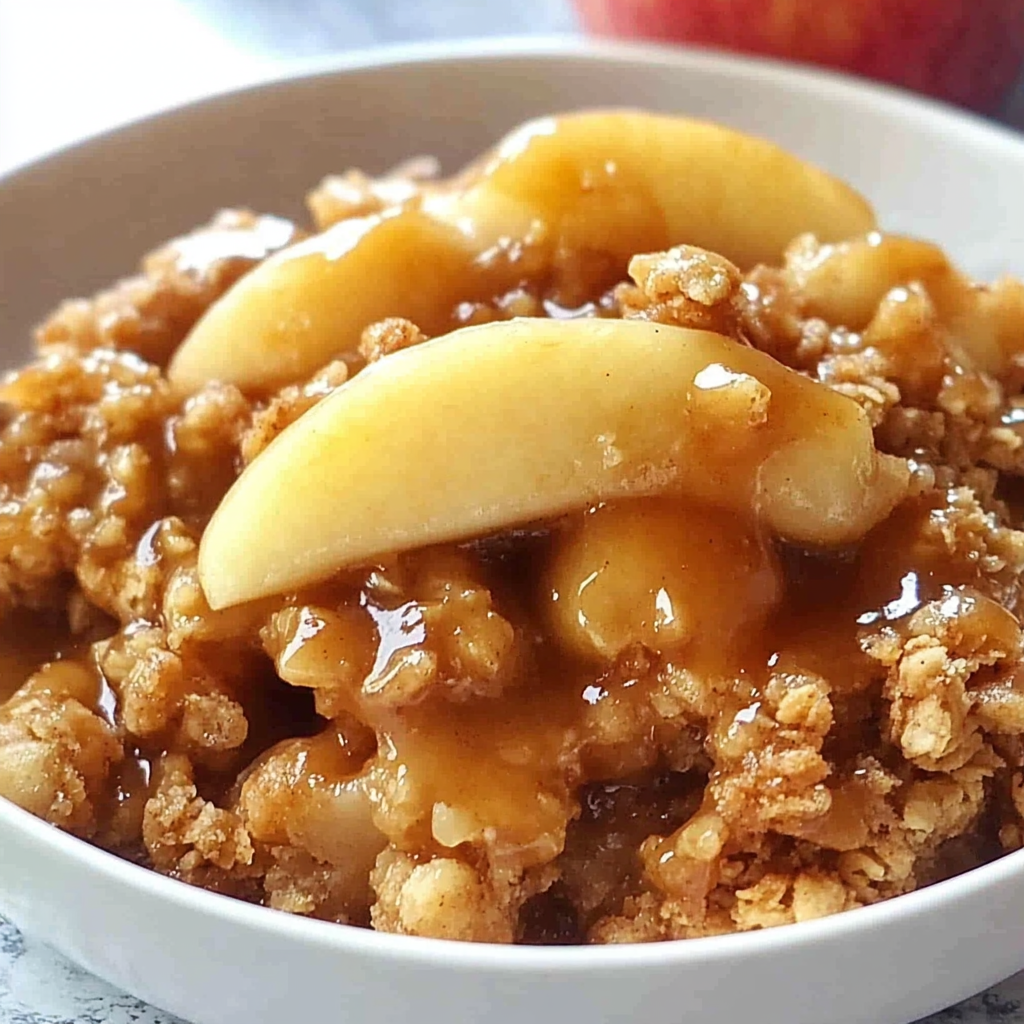 Recipe preparation for Classic Apple Crisp Dessert