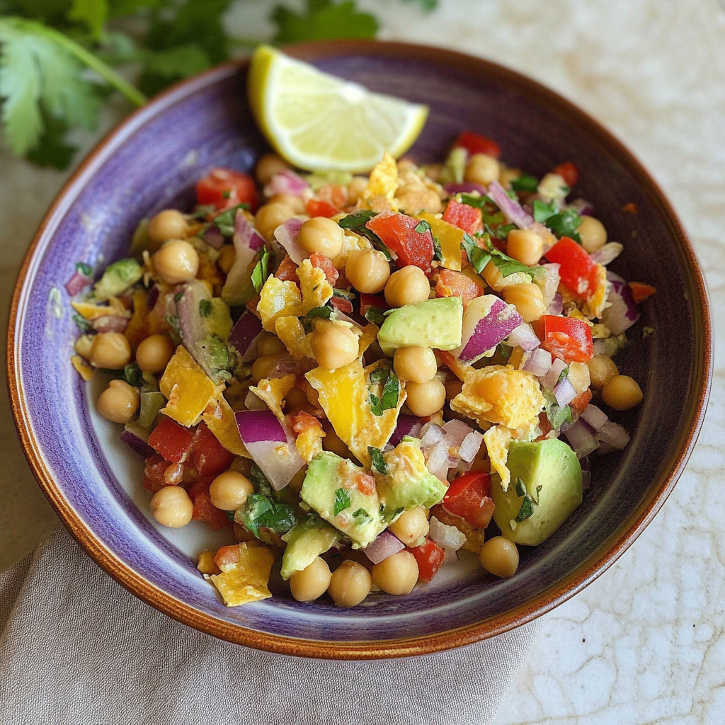 Recipe preparation for Easy Chickpea Salad