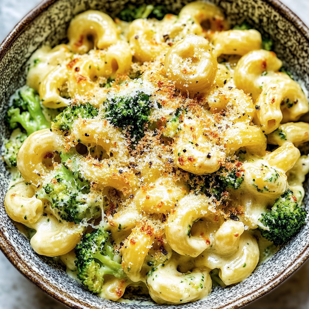 Recipe preparation for Broccoli Mac and Cheese