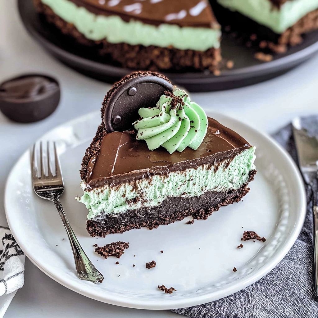 Recipe preparation for Grasshopper Pie