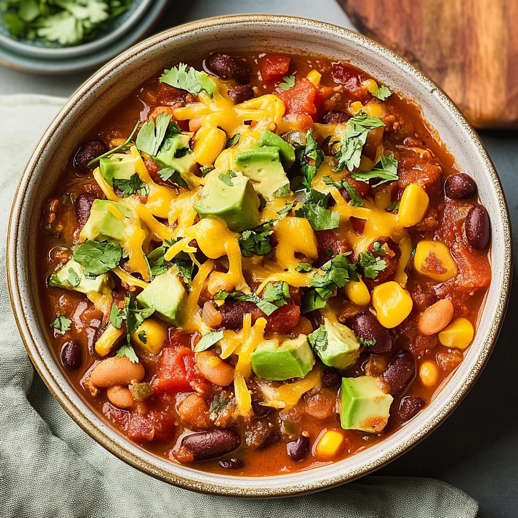 Recipe preparation for Vegetarian Chili