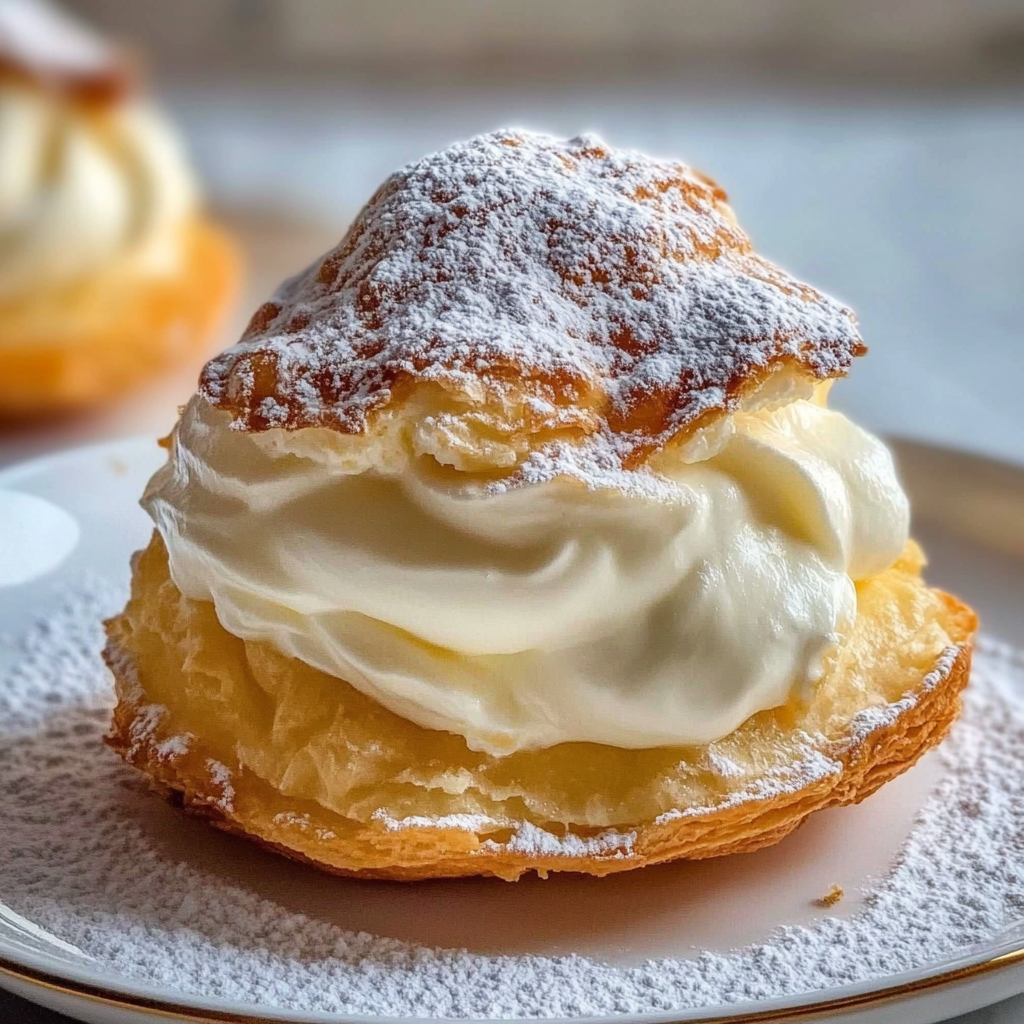 Recipe preparation for Italian Cream Puffs