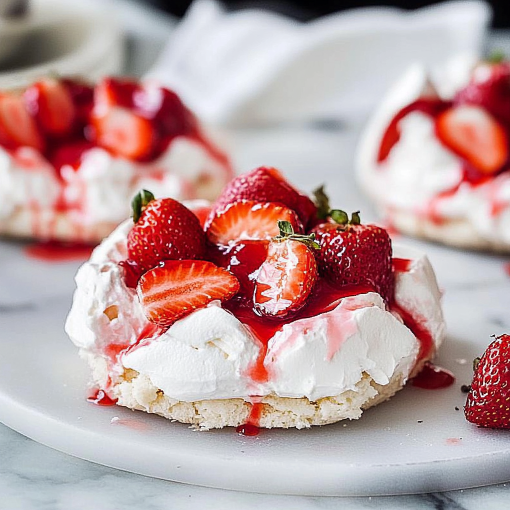Recipe preparation for Mother's Day Strawberry Pavlova