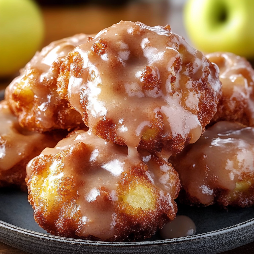 Recipe preparation for Cinnamon Glazed Apple Fritter