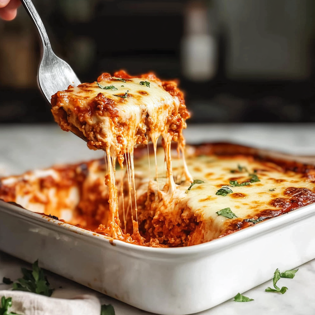 Recipe preparation for Homemade Lasagna