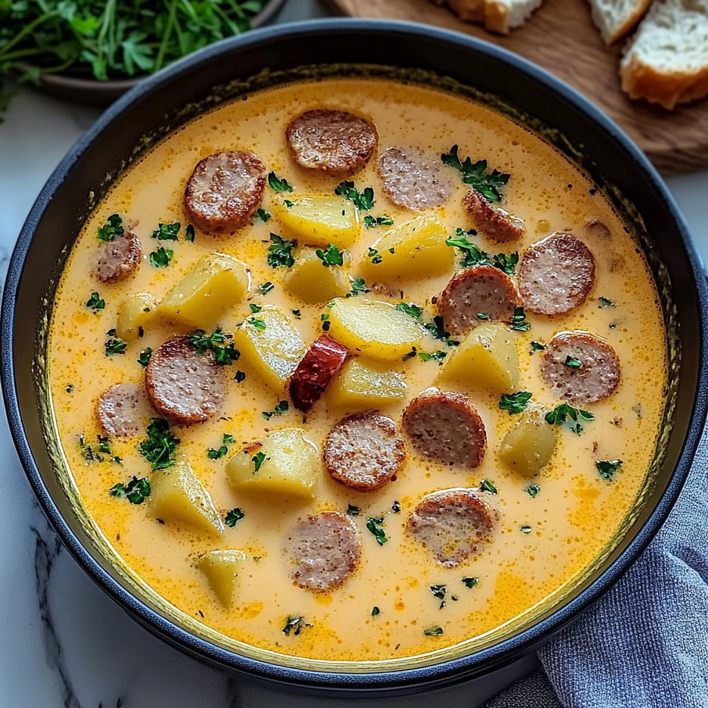 Recipe preparation for Cajun Potato Soup Recipe
