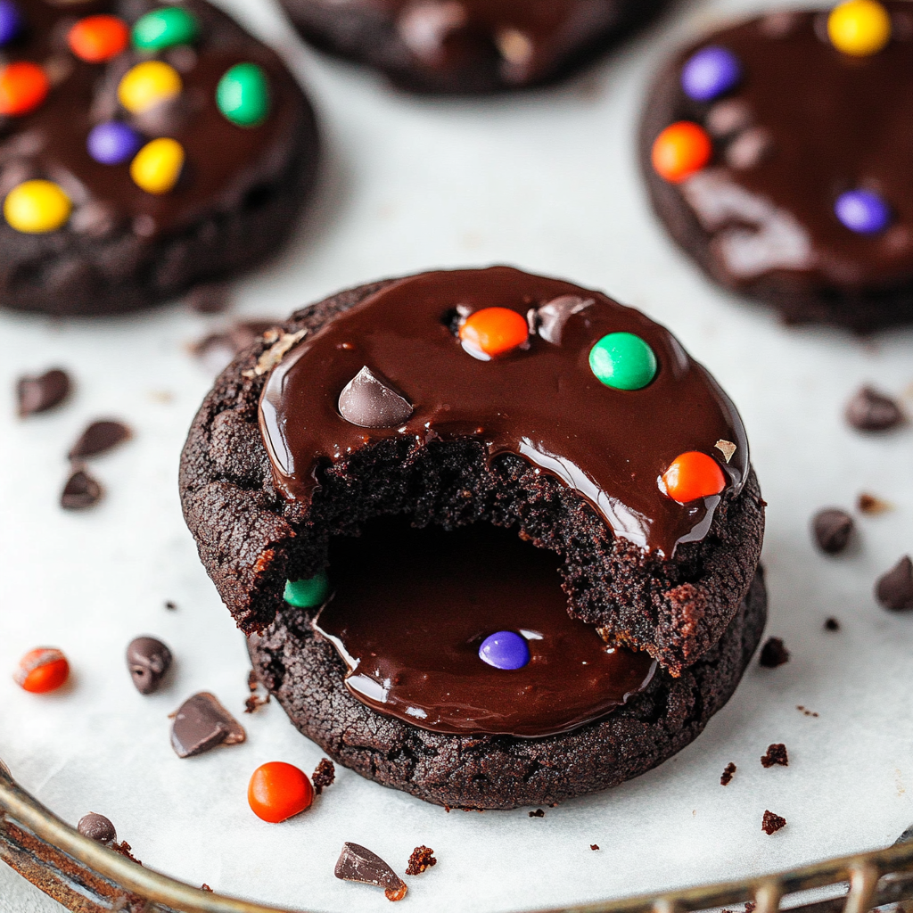 Recipe preparation for Cosmic Brownie Cookies