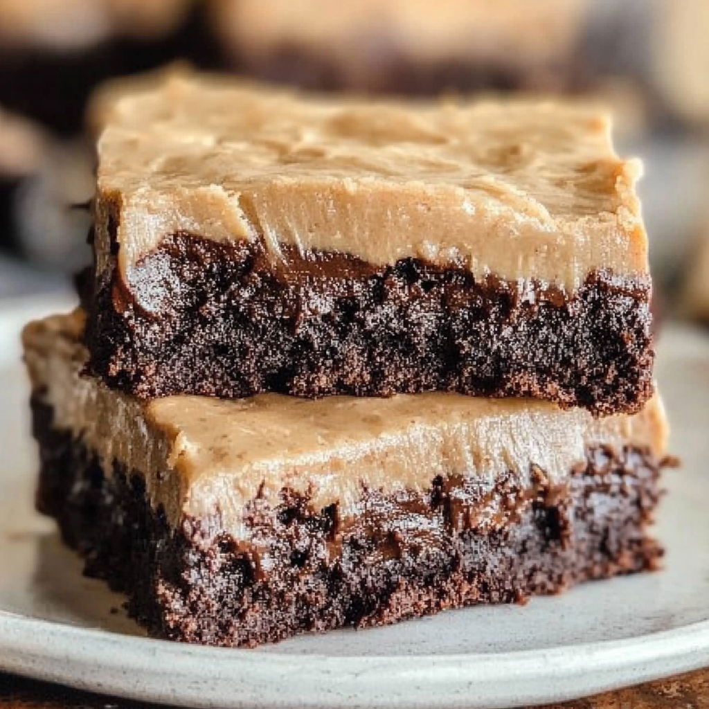Recipe preparation for Frosted Coffee Brownies