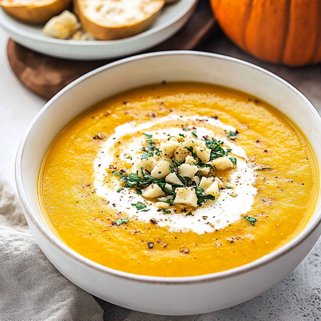 Recipe preparation for Pumpkin Soup