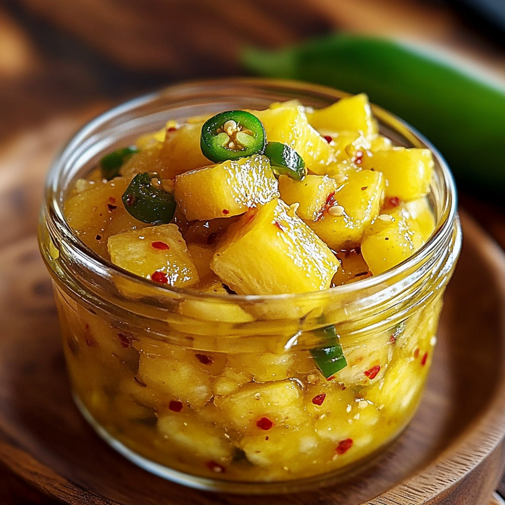 Recipe preparation for Sweet Pineapple Jalapeno Relish