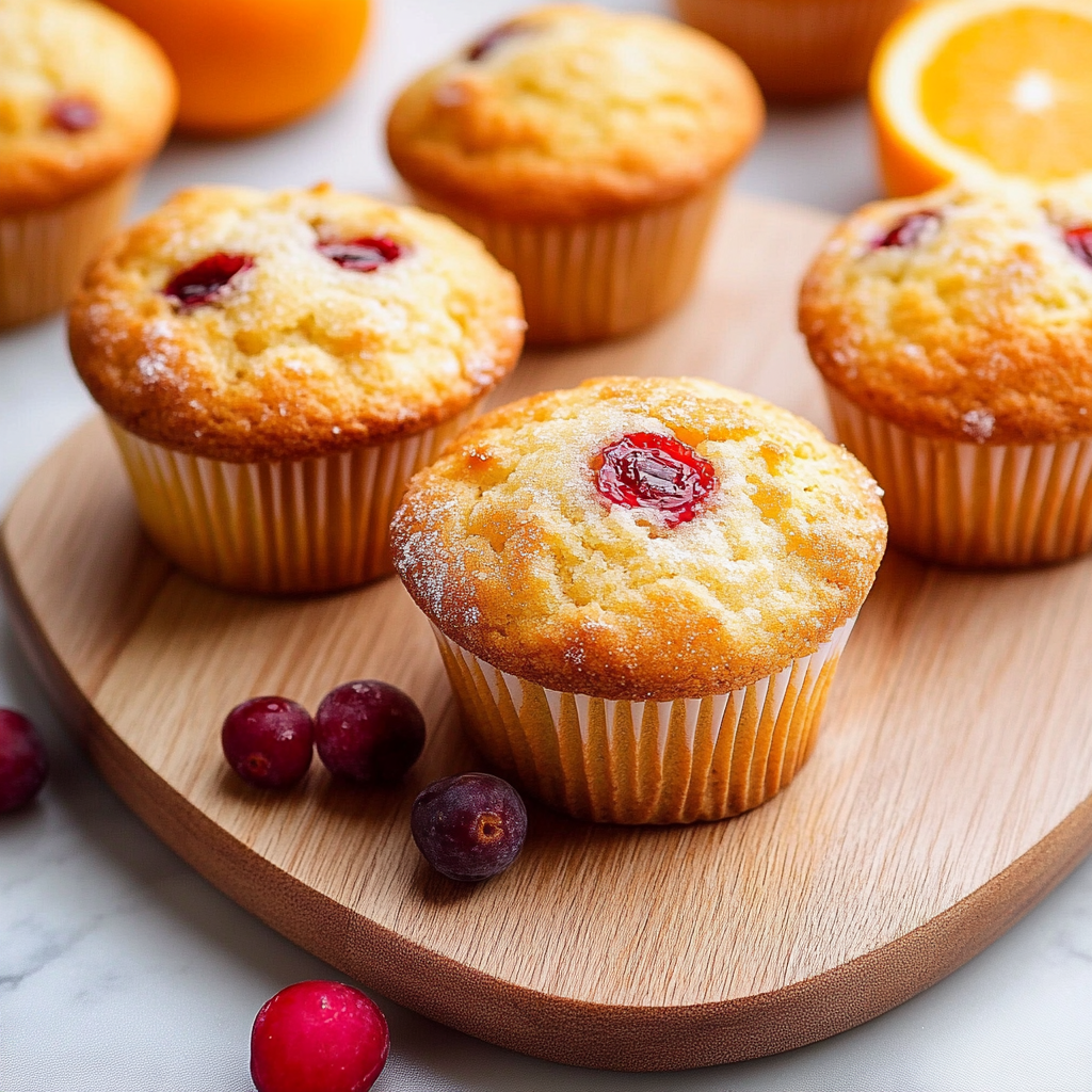 Recipe preparation for Cranberry Orange Muffins