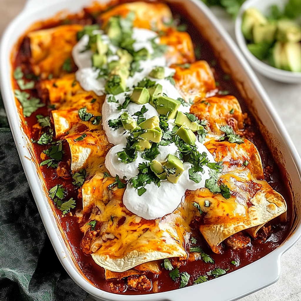 Recipe preparation for Chicken Enchiladas