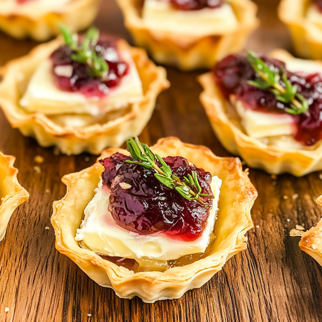 Recipe preparation for Cranberry Brie Bites