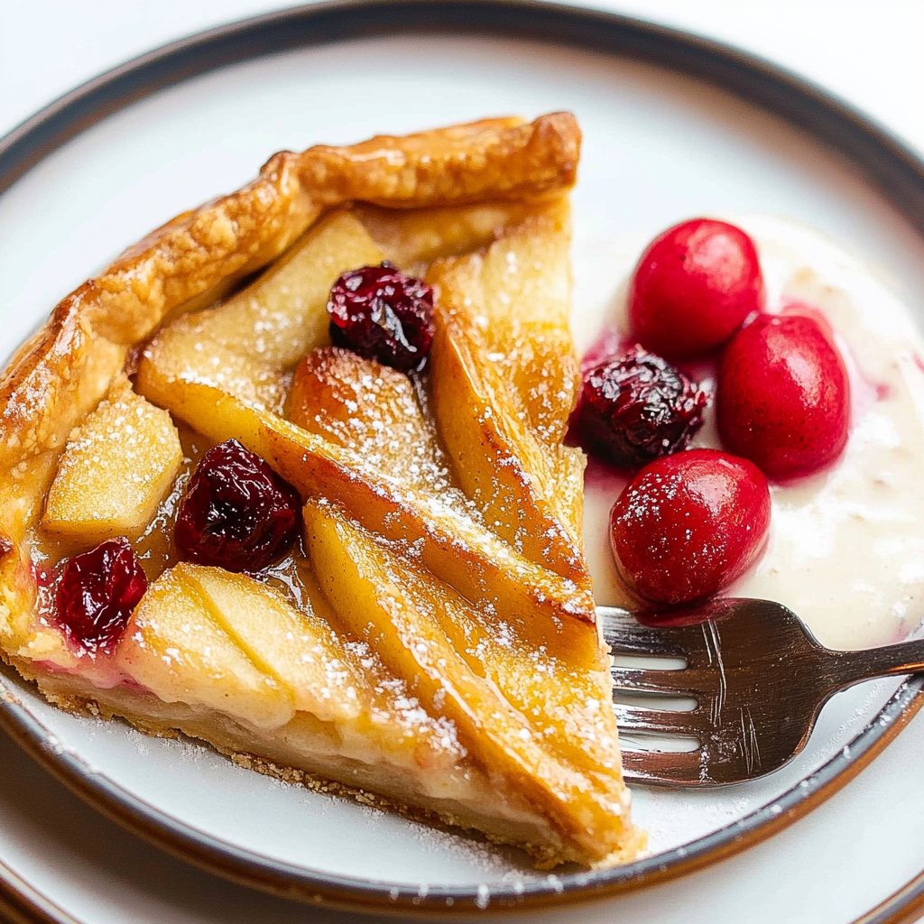 Recipe preparation for Apple Cranberry Galette