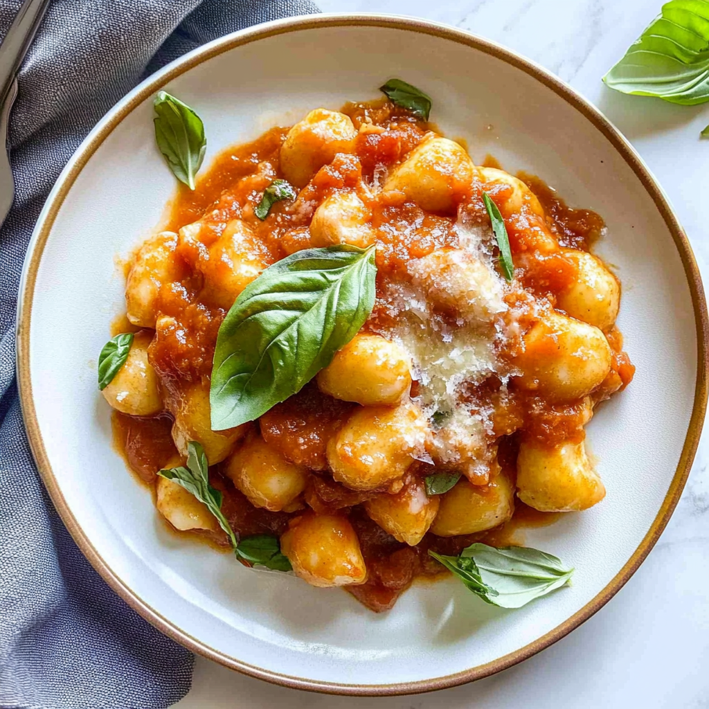 Recipe preparation for Gnocchi Sorrento