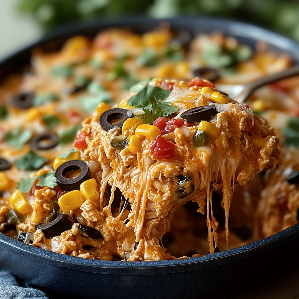 Recipe preparation for Chicken Burrito Casserole Bake