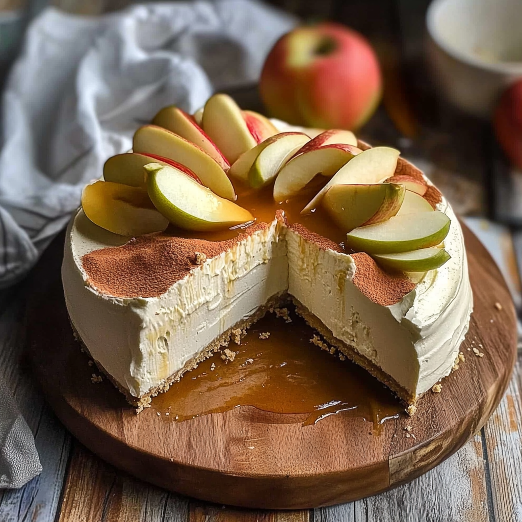 Recipe preparation for Apple Cider Cheesecake