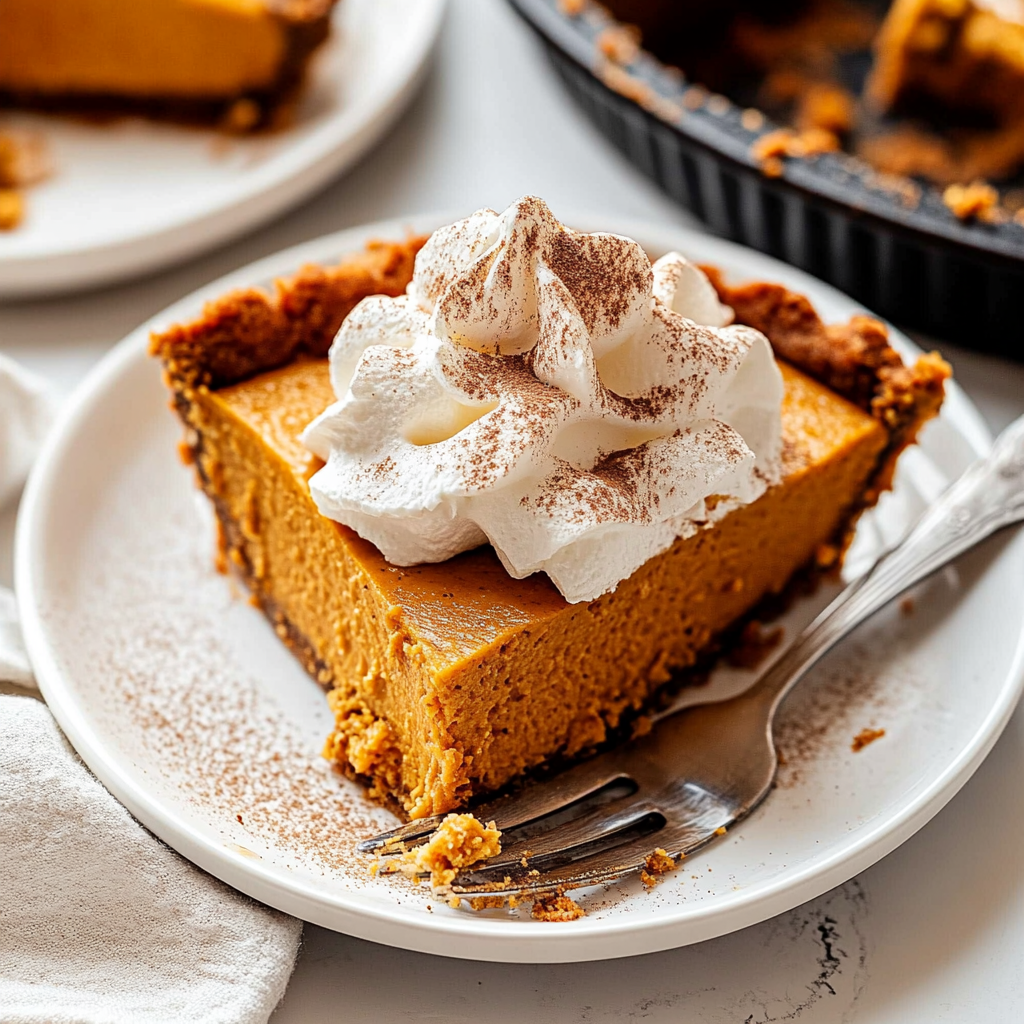 Recipe preparation for Pumpkin Cheesecake Pie