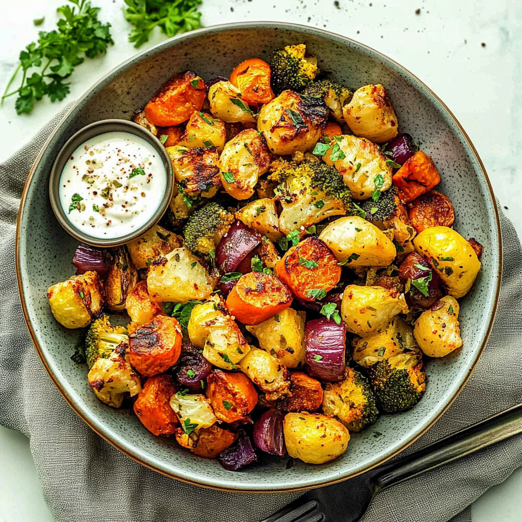 Recipe preparation for Harissa Roasted Vegetables