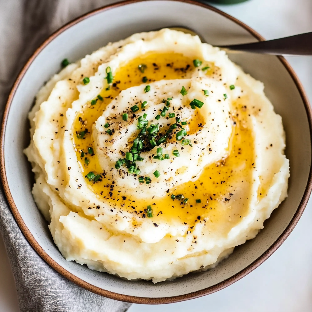 Recipe preparation for Roasted Garlic Mashed Potatoes