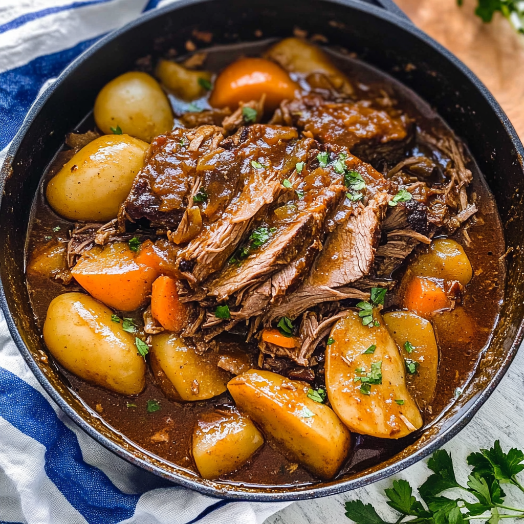 Recipe preparation for Dutch Oven Pot Roast