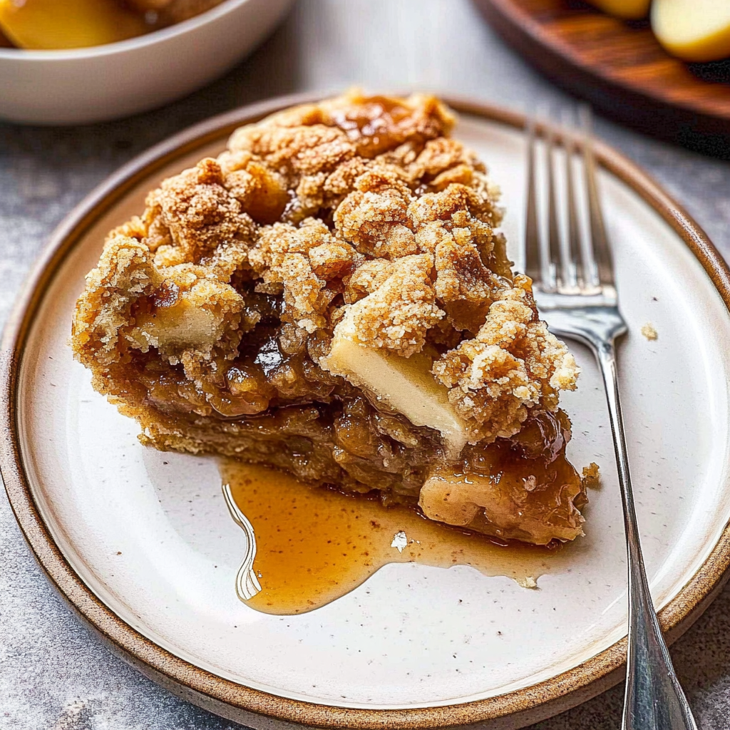 Recipe preparation for Caramel Apple Crumb