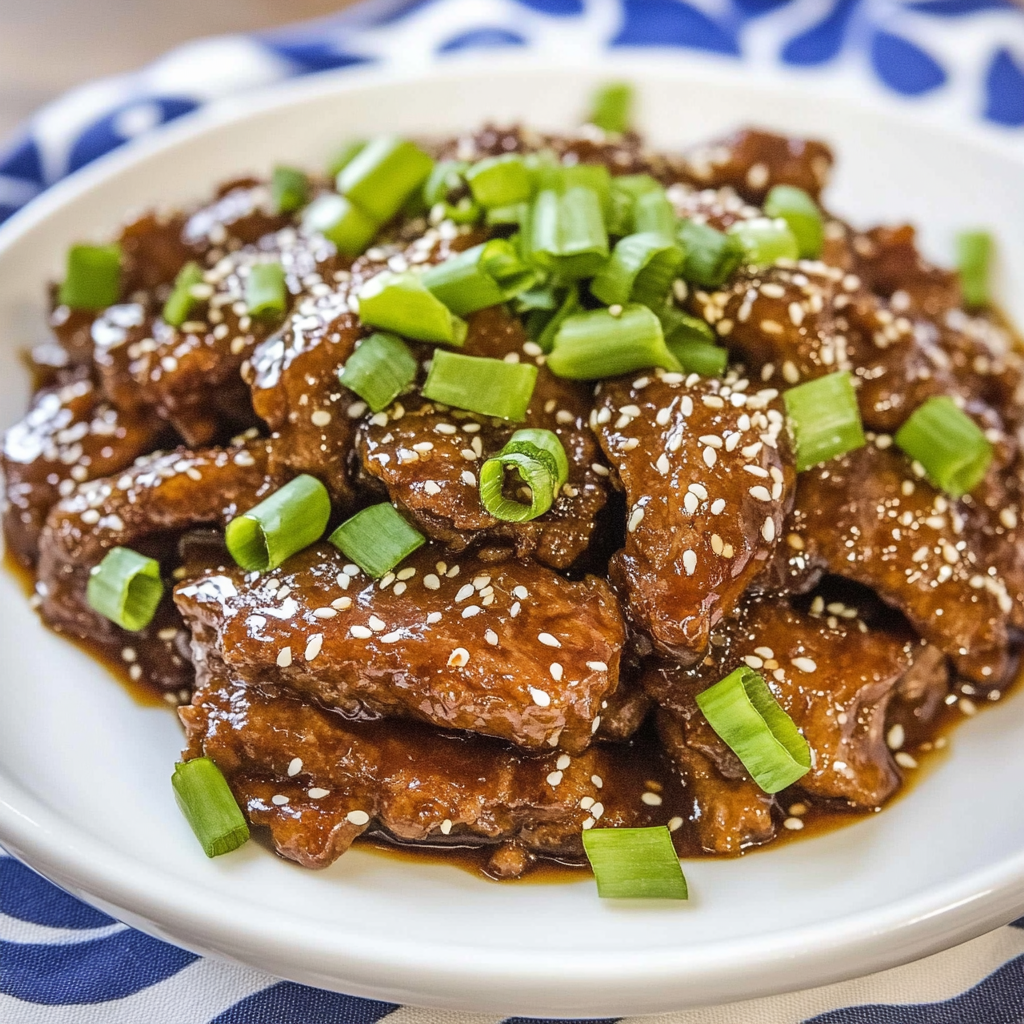 Recipe preparation for Mongolian Beef