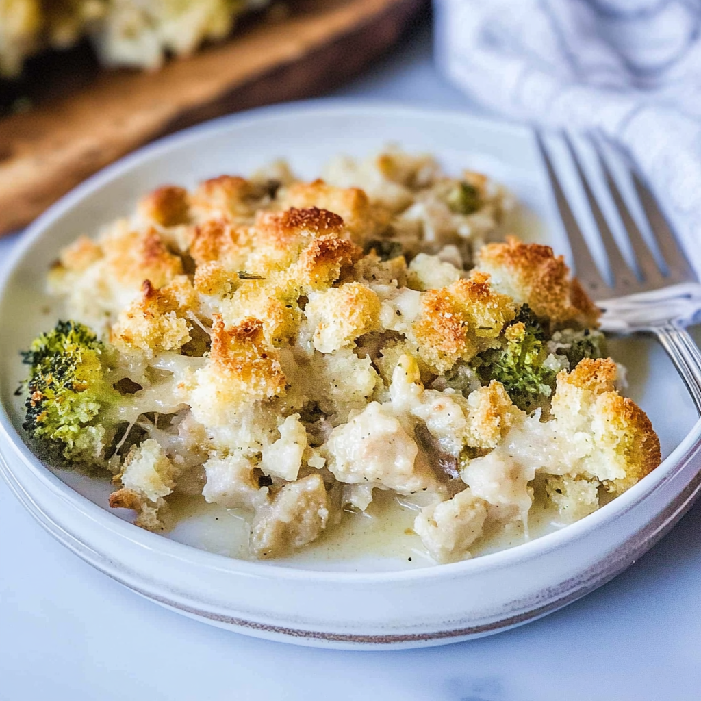 Recipe preparation for Chicken and Stuffing Casserole