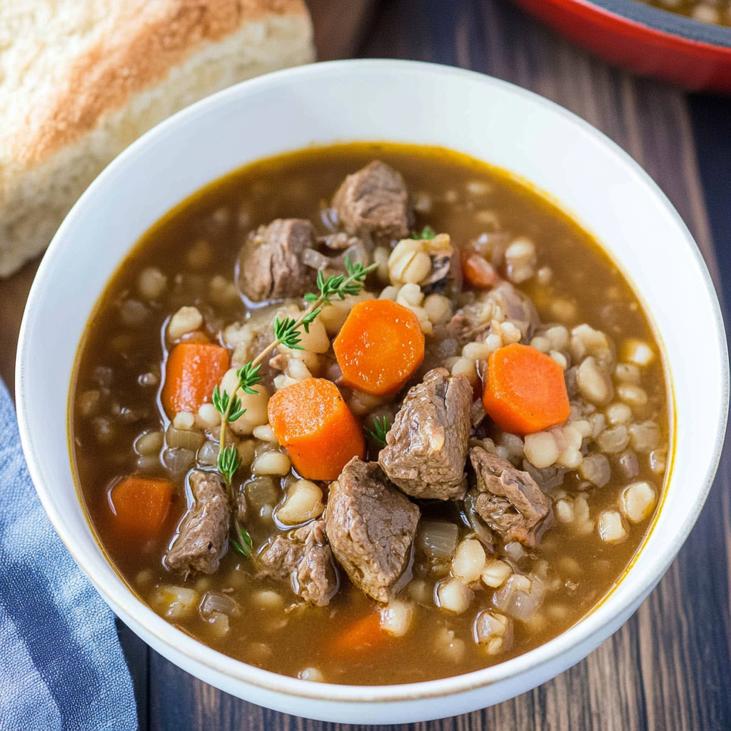 Recipe preparation for Beef Barley Soup