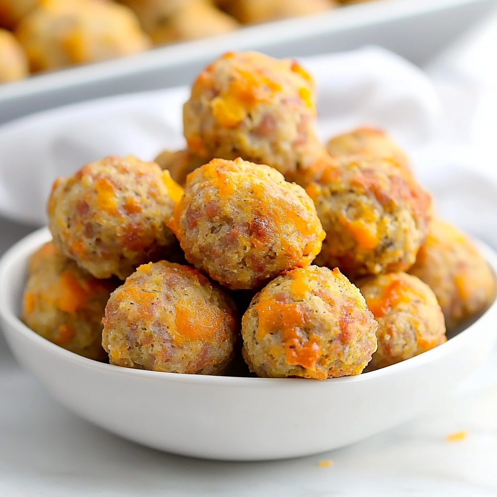 Recipe preparation for Sausage-Cheddar Balls