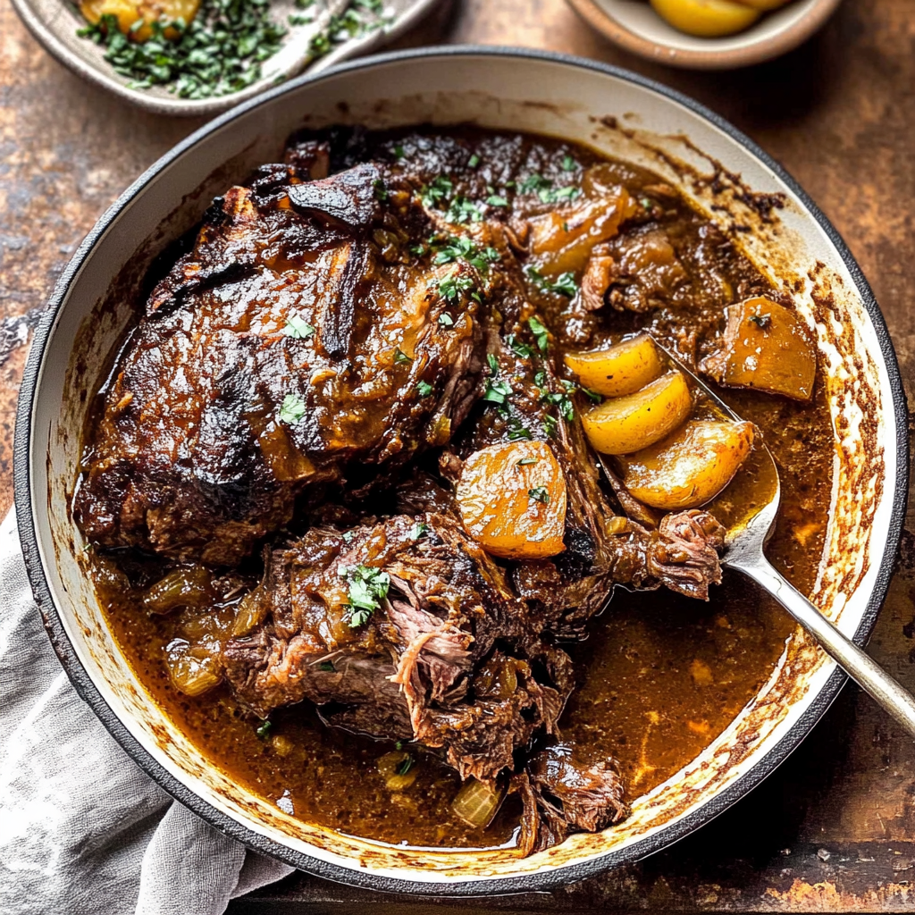 Recipe preparation for Apple Cider Beef Roast