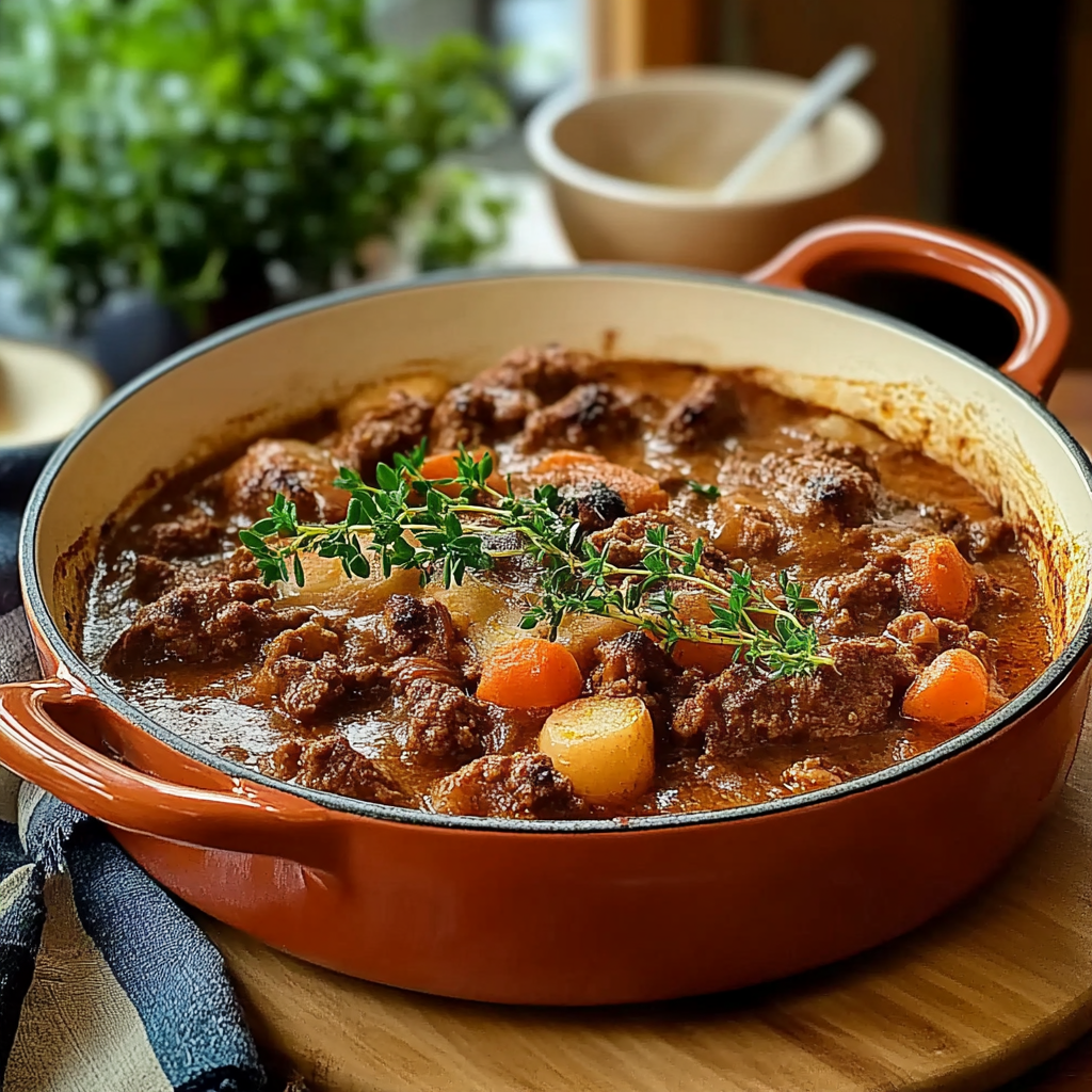 Recipe preparation for Tuscan Beef Casserole