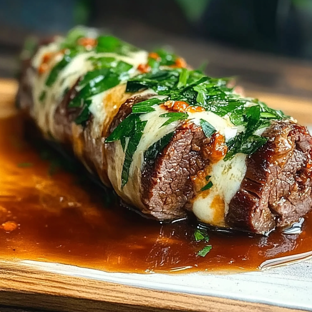 Recipe preparation for Melt in Yo Mouth Beef Braciole