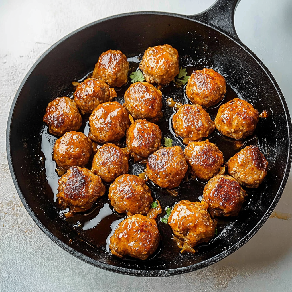 Recipe preparation for Chipotle Turkey Meatball Skillet