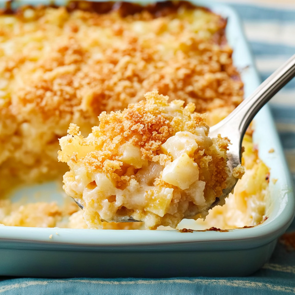 Recipe preparation for Pineapple Casserole