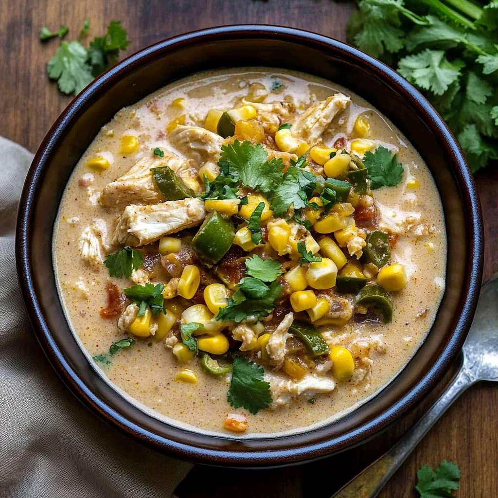 Recipe preparation for Street Corn Chicken Chili