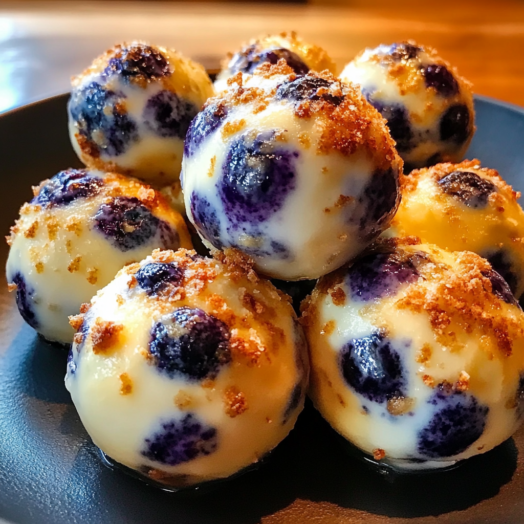 Recipe preparation for Lemon Blueberry Cottage Cheese Protein Bites