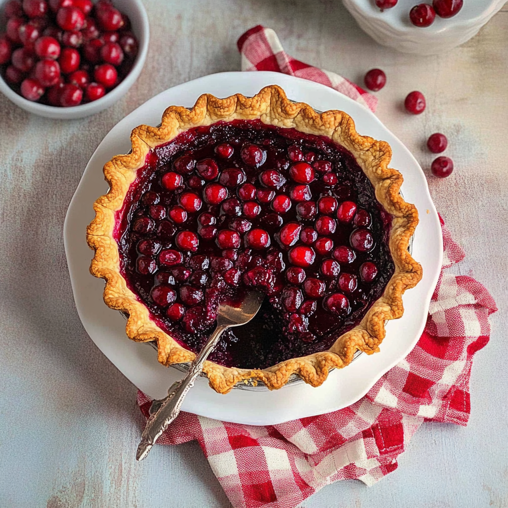 Recipe preparation for Cranberry Pie