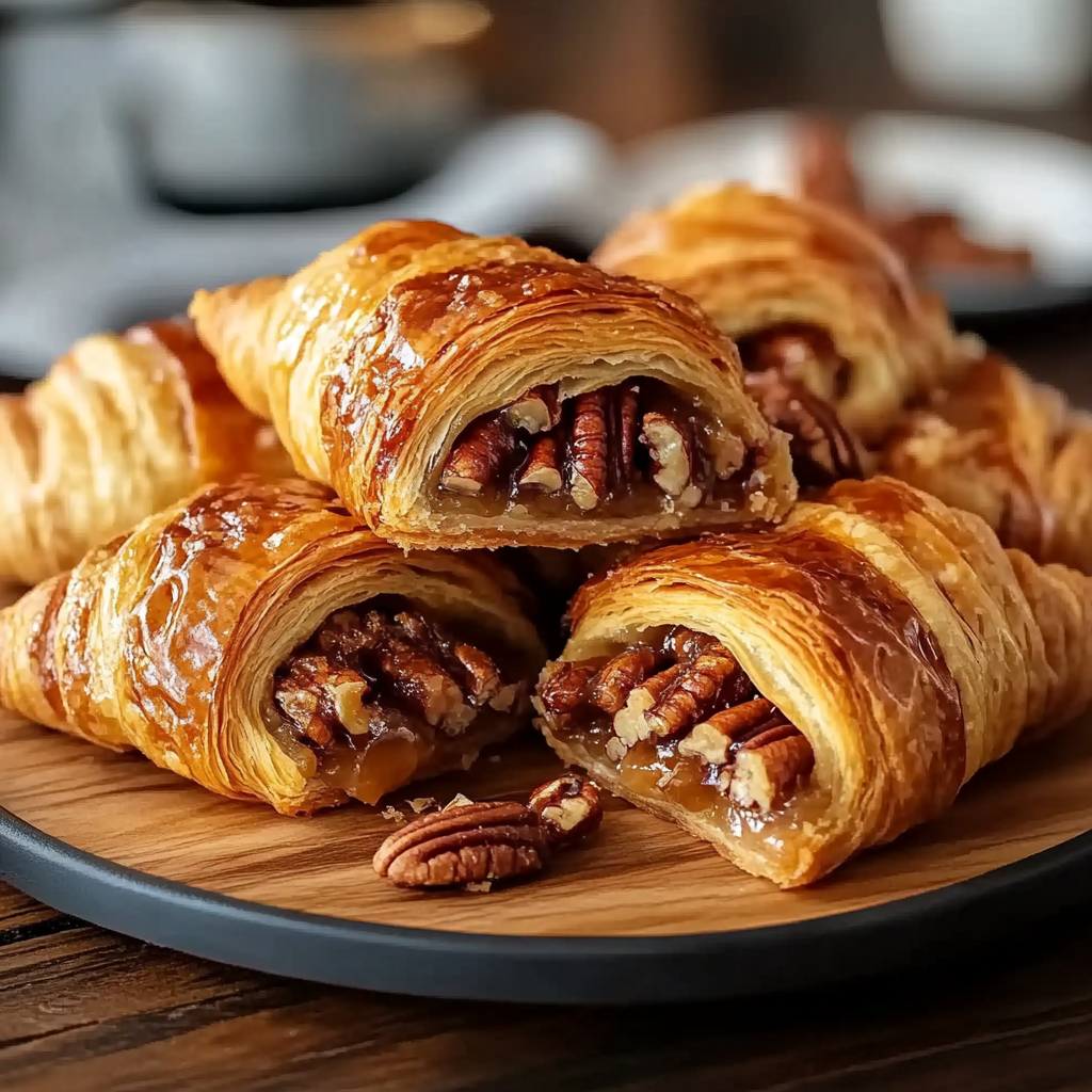 Recipe preparation for Pecan Pie Crescent Rolls