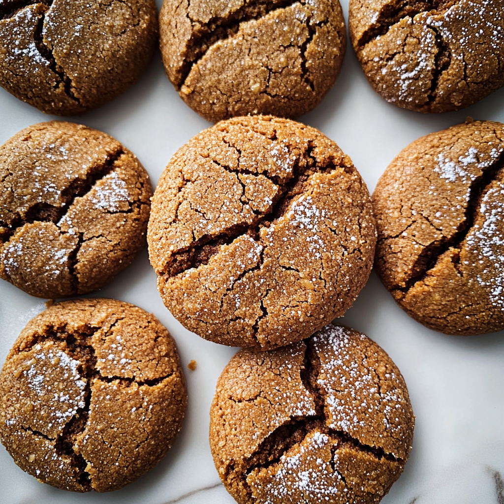 Recipe preparation for Spiced Molasses Crinkle Cookies