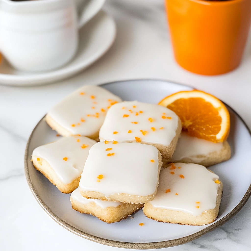 Recipe preparation for Iced Orange Shortbread Cookies